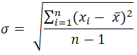 Standard deviation formula